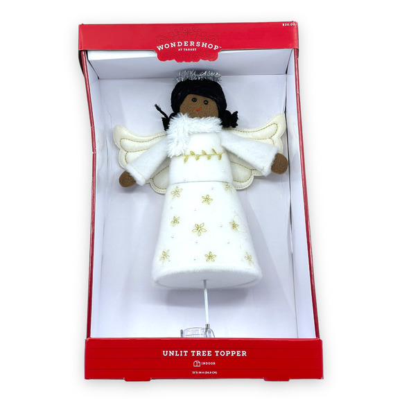 Holiday New Angel Unlit Christmas Tree Topper